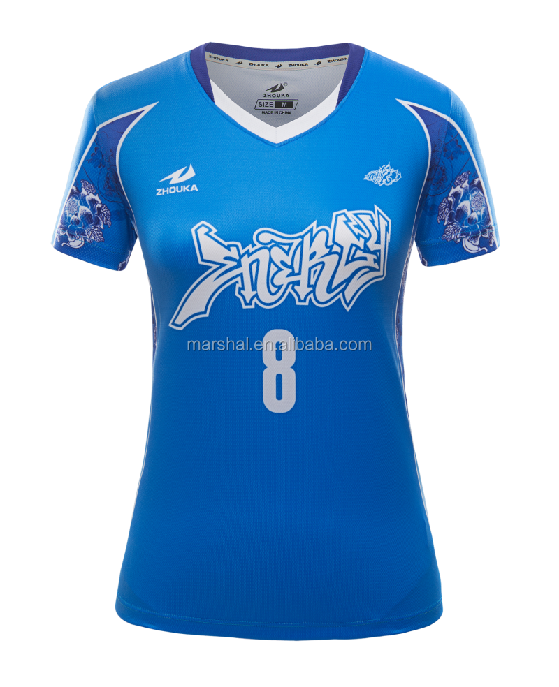 Custom Sublimated Volleyball Shirts Short Sleeve Women Sport Jersey@详情5.jpg