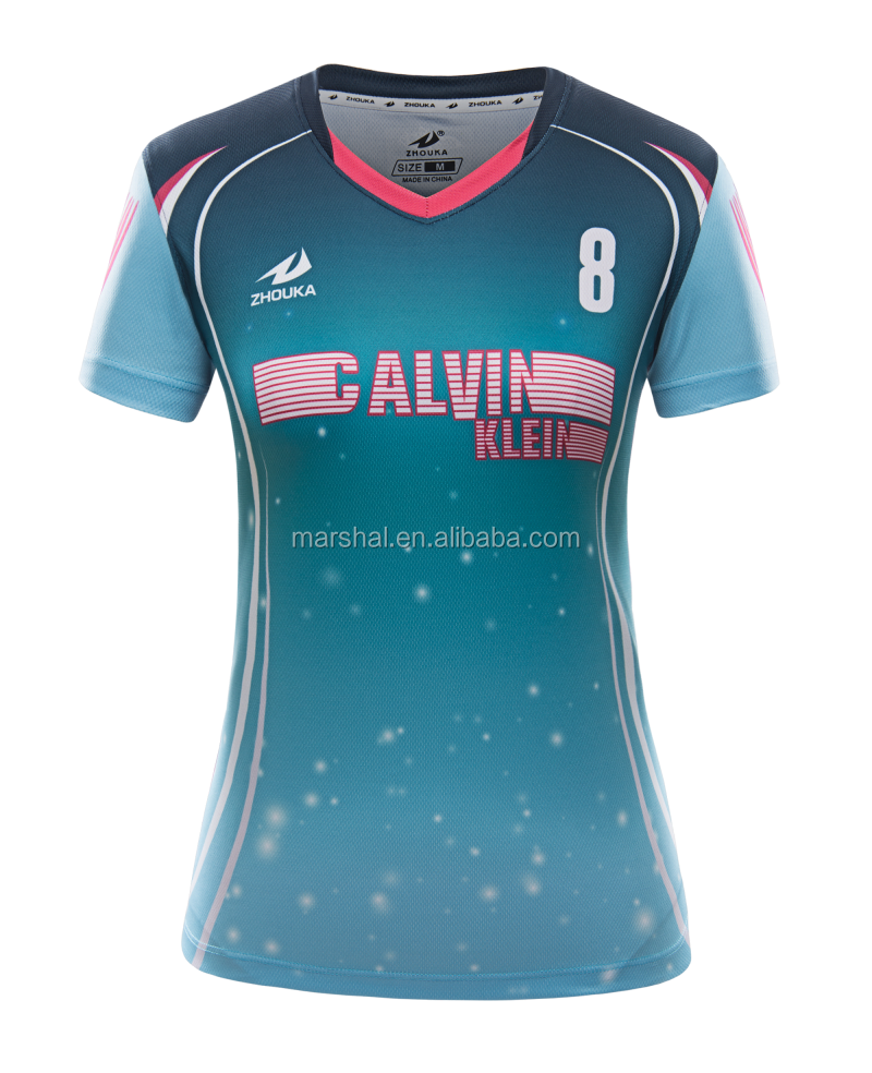 Custom Sublimated Volleyball Shirts Short Sleeve Women Sport Jersey@详情6.jpg