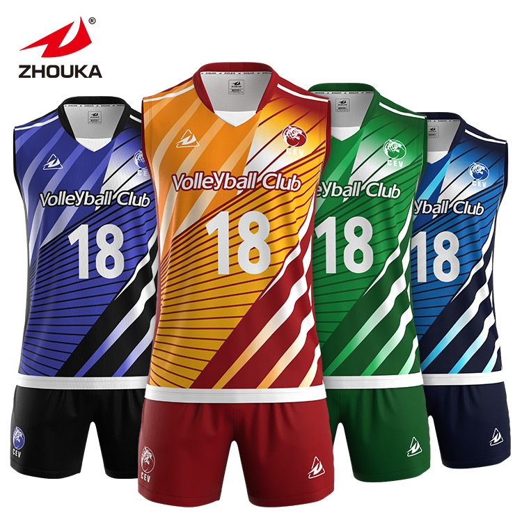 Professional Volleyball Jersey Design Comfortable and Breathable Sublimation Volleyball Jersey