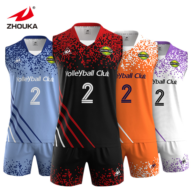 Custom Mens Volleyball Jersey Design Sports Breathable Volle