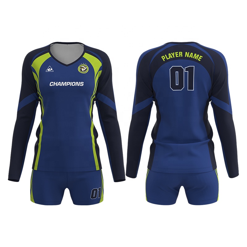 Customizable 2024 Designs Long-Sleeve Women's Volleyball Tra