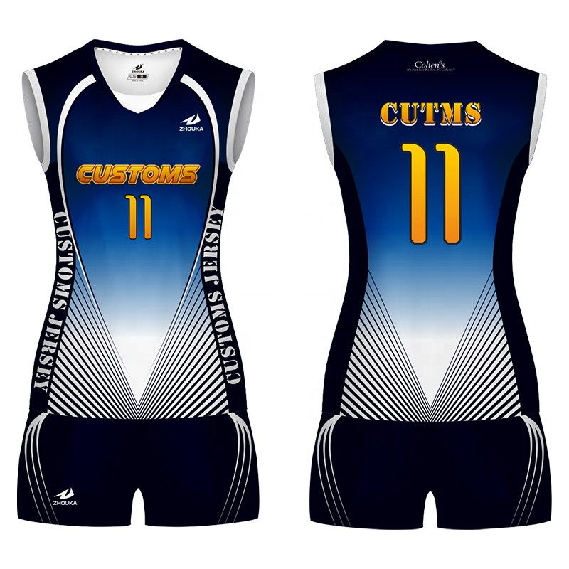 New Style Design Custom Women Sublimation Volleyball Uniform Training Sport Slim Comfortable Sleeveless Volleyball Jersey