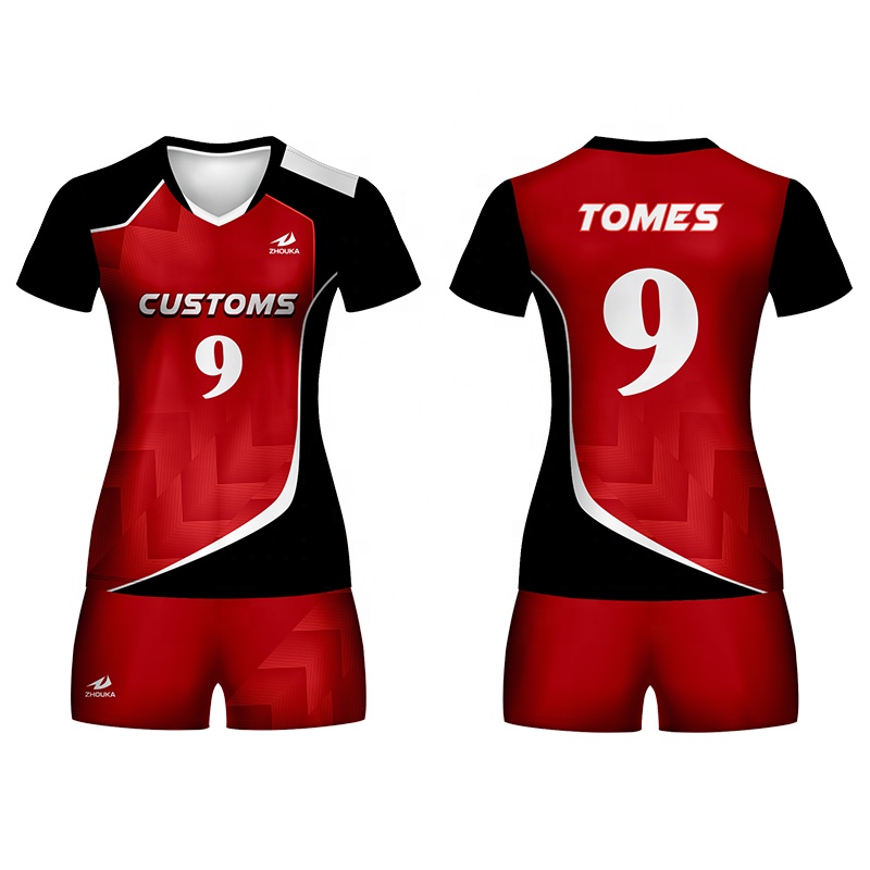 Custom Designed Women's Professional Volleyball Jersey Set Sublimated Print Sports Wear for Training Customizable Uniforms