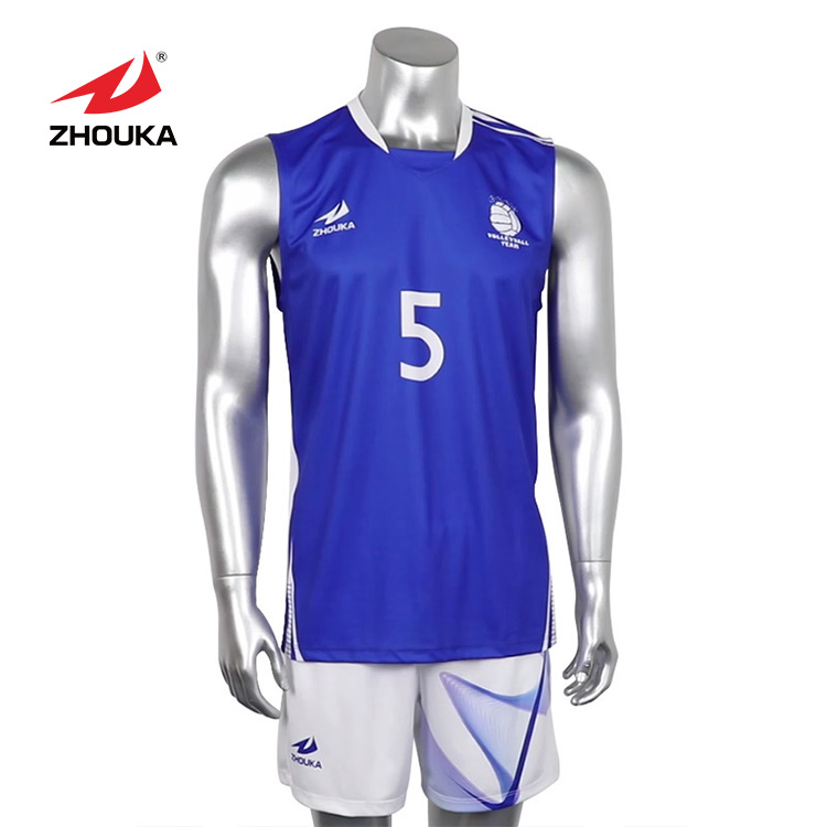 Custom Wholesale Men Sleeveless Volleyball Sportswear New Design Sublimation Badminton Jersey Volleyball Jersey