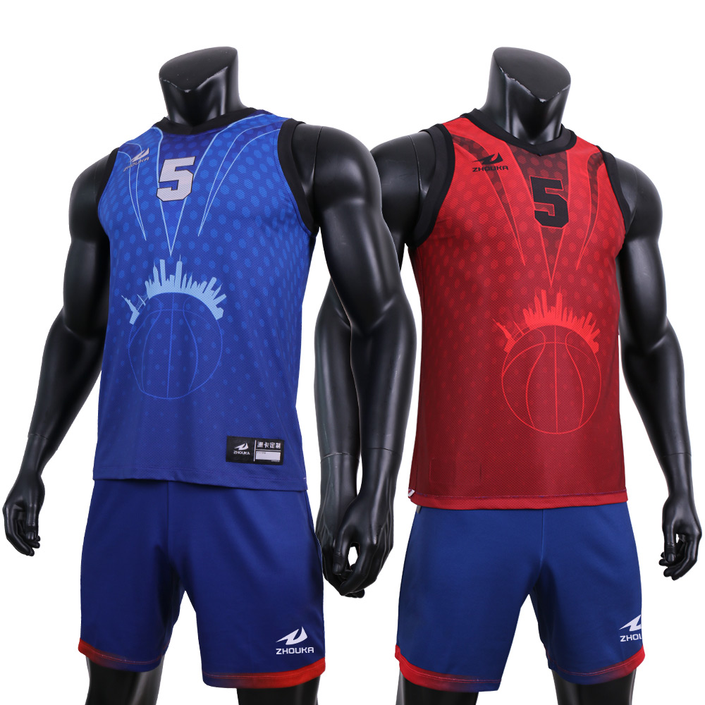 Rare New Style Double-sided Basketball Jersey Basketball High Quality Sportswear Basketball Uniforms Set