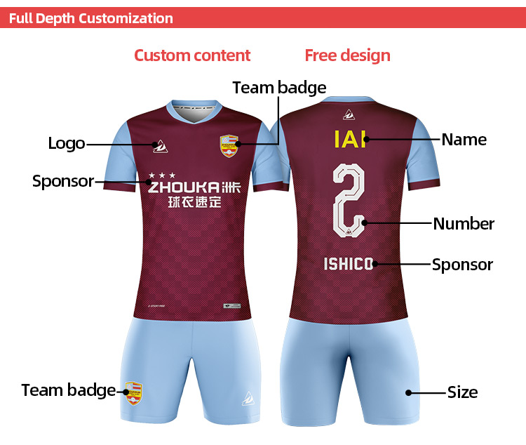 2024 Summer Comfortable Men Football T-shirt Training Soccer Jersey Football Uniform Soccer Set Uniform for Team@详情13.jpg