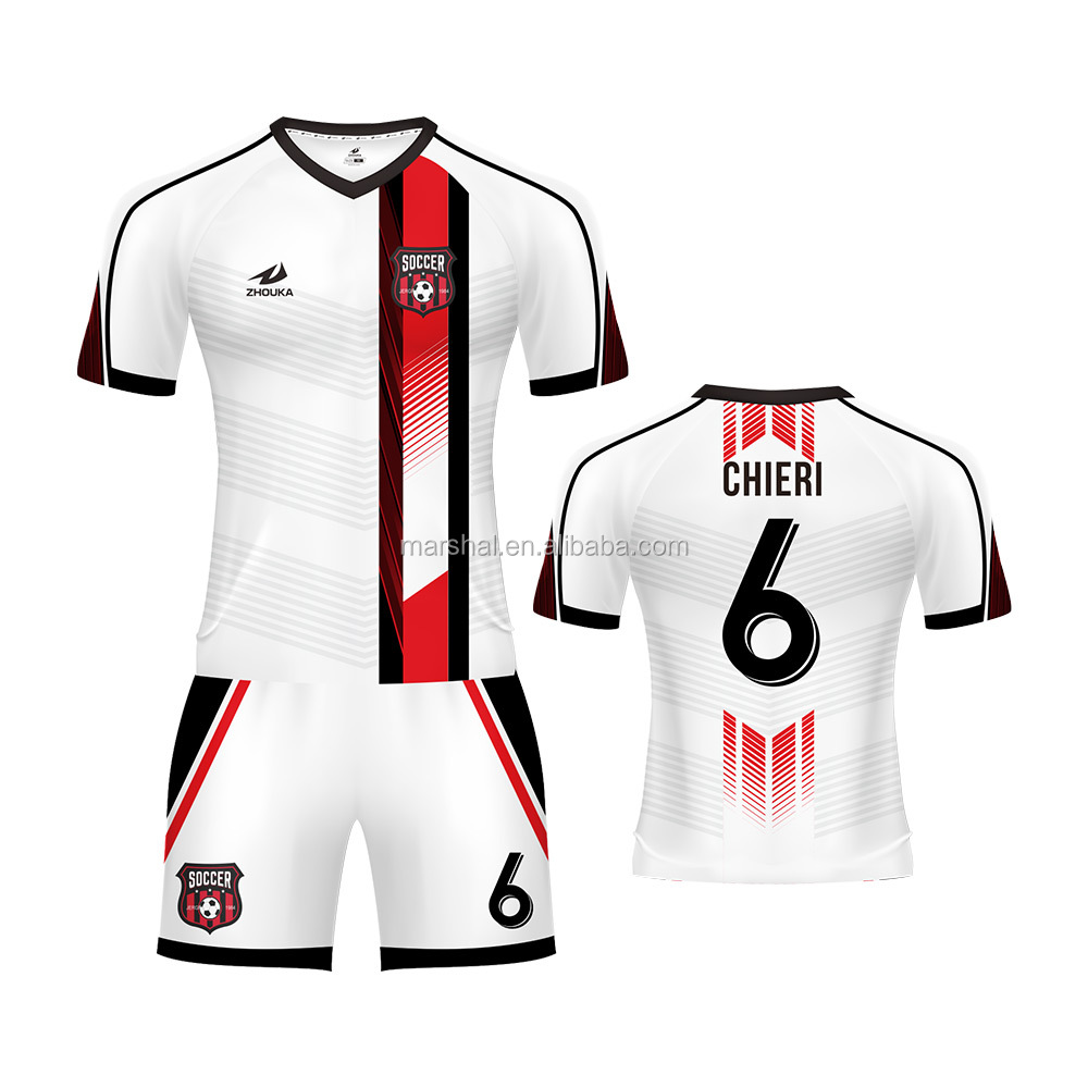 Custom Sublimation Soccer Jersey Team Uniform Set Design Vintage Classic Retro Soccer Wear Football Jersey Kit