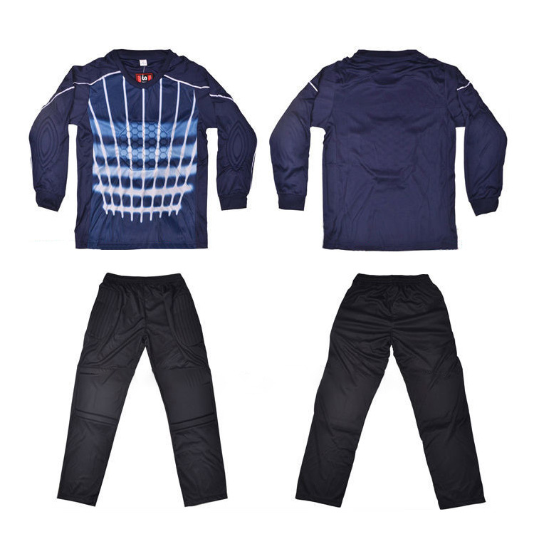 Thailand Quality Cheapest Goal Keeper Jersey and Pant Long Sleeve Goalie Jersey Set