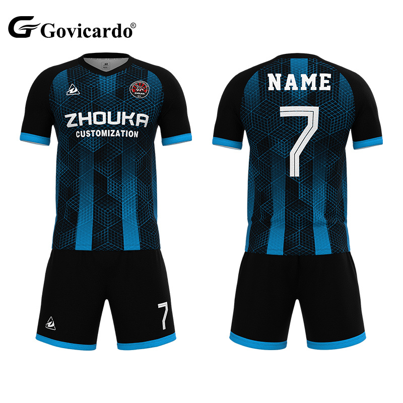 Clothing Factory Wholesale Digital Printing Soccer Jersey Wear Kits Full Set Quick Dry Football Uniform Retro Adult Tracksuit