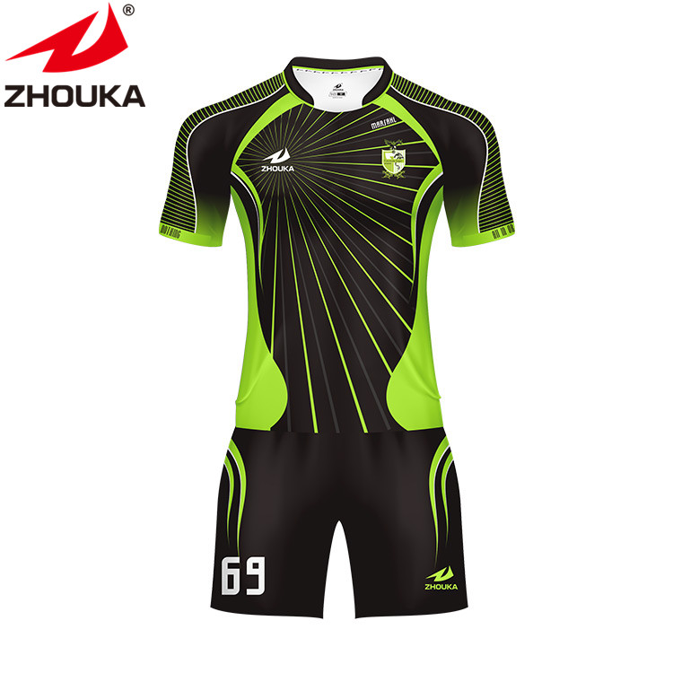 Best Quality Green Soccer Uniform Football Soccer Shirts Jer