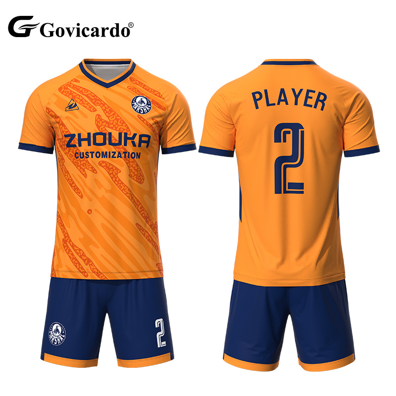 Custom Unisex V-Neck Soccer Jersey Football Kit New Design S