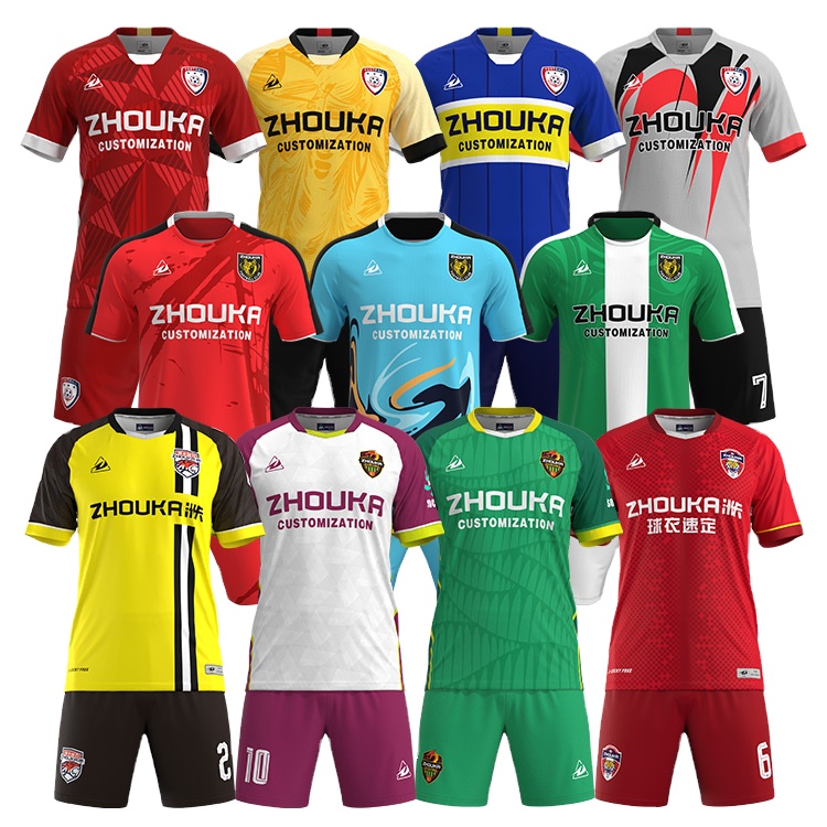 Govicardo New Design Custom Football Jerseys Set Breathable Equipaciones De Ftbol Man Soccer Jersey Set Sublimation Soccer Uniform