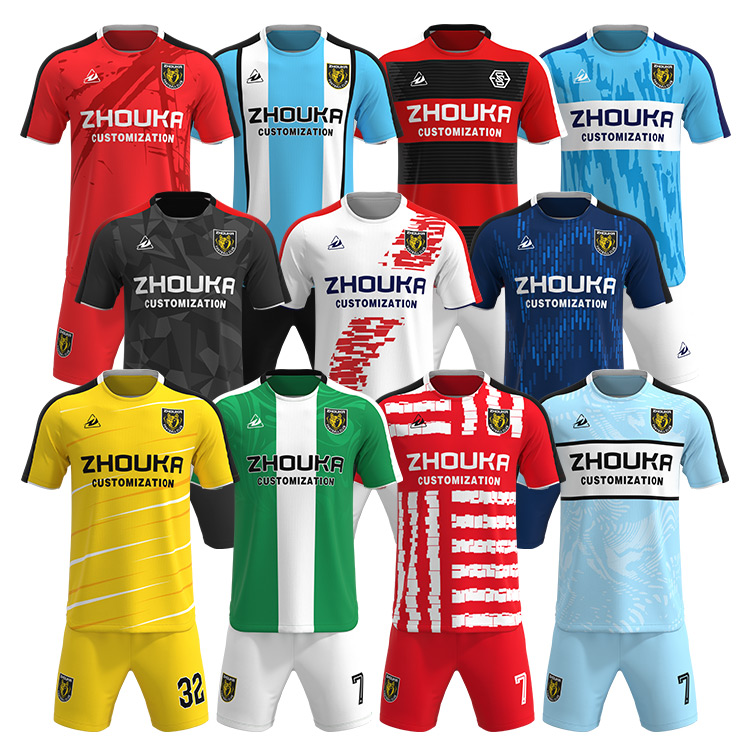 Quickly Dry Football Jersey Uniform Soccer Wear Football Shirt Jersey Series Combination Soccer Jersey Set  for Men