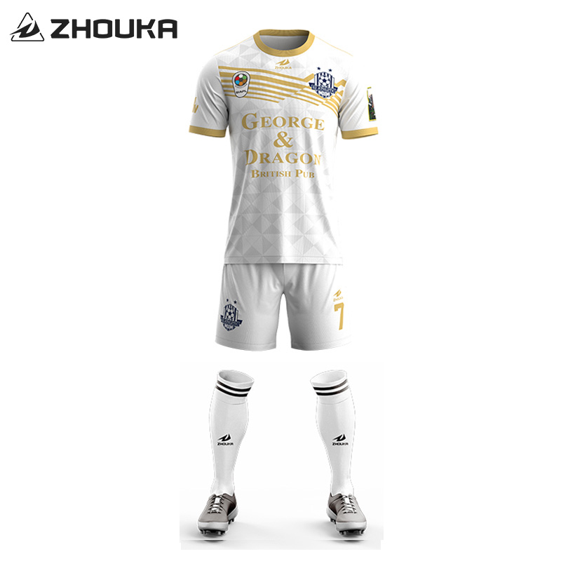 Wholesale Custom Retro Football Soccer Jersey Kit 100% Polyester Sublimation Orange Uniform Full Set Customized for Men