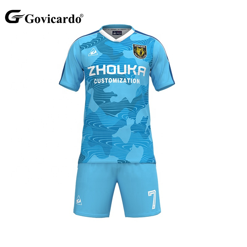 China Soccer Wear Factory Supplier Custom Top Quality Soccer Jersey Uniforms Full Set Sublimation Football Jersey Shirt for Men