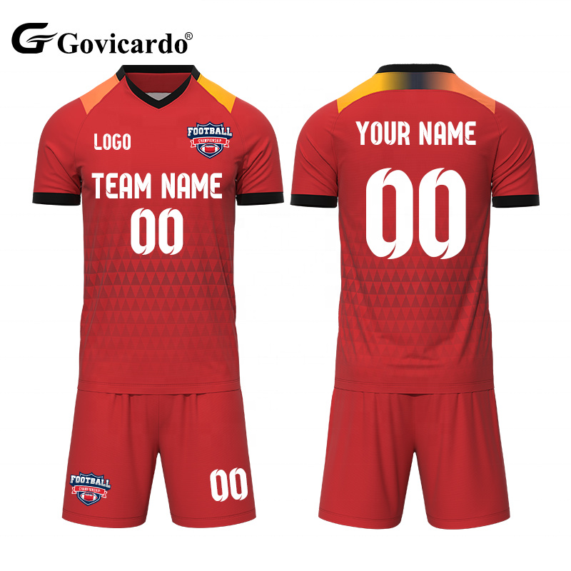 ODM Design Custom Team Club Soccer Jersey Sets Men's Footbal
