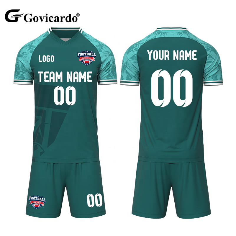 Custom Men's Soccer Jersey Sets Retro Design Quick Dry Training Wear Kits Logo Printing New Breathable OEM Service Available