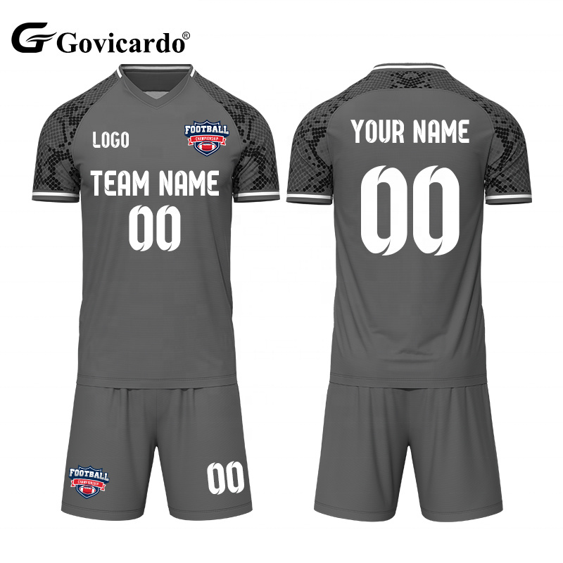 Design New Models Custom Soccer Jersey Sets Practice Quick Dry Uniform Digital Print Automated Cutting 100% Polyester Men