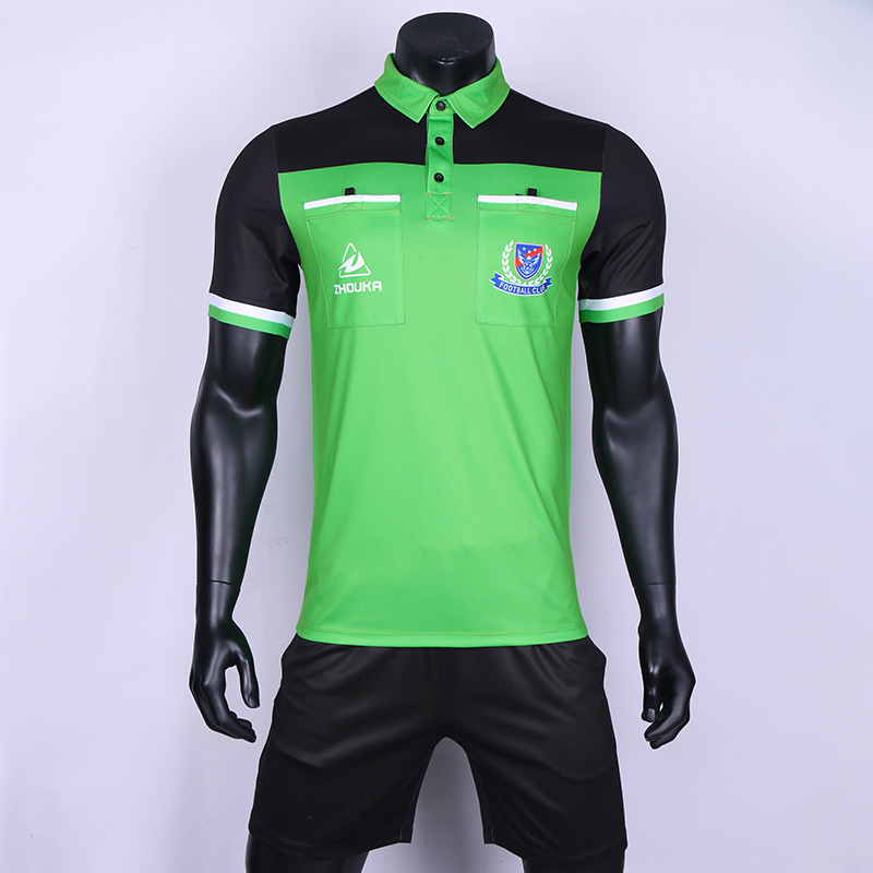 Beautiful European Red Yellow Purple Green Soccer Uniforms Set Academy Team Referee Uniformes De Futbol High Quality Soccer Wear