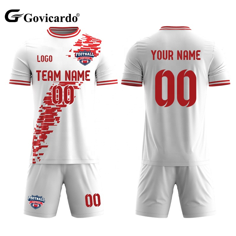 Custom Soccer Jersey Manufacturer Sublimation Classic Retro Soccer Uniforms Sets Breathable Quick Dry Wear Football Kit for Men