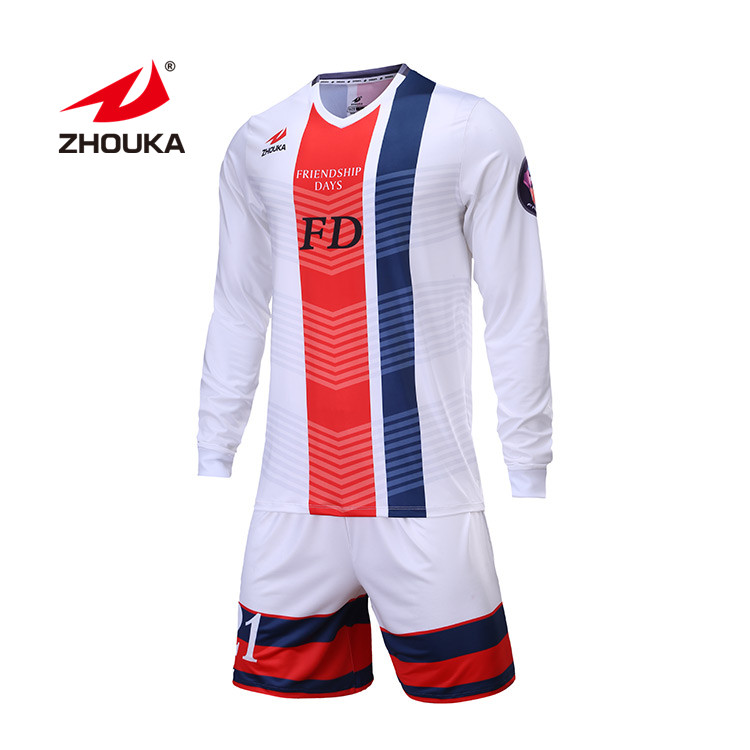 Custom Jerseys Long Sleeve Football Jersey Blank Soccer Unif
