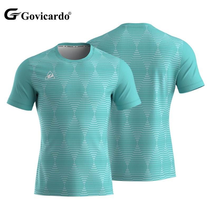 OEM Custom Quick-Dry Soccer Training Jersey T-shirts Breathable Moisture-Wicking Polyester Compression Football Practice Shirts