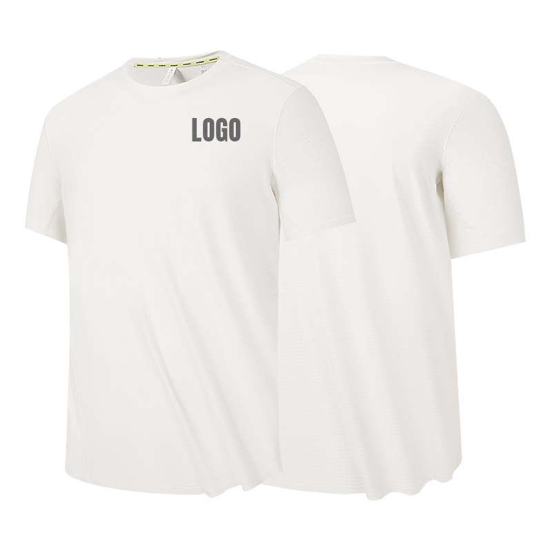 Men's Custom Printed Logo Polyester Sport T-Shirt Breathable Quick Drying for Gym Running Workout Summer Training T-Shirt