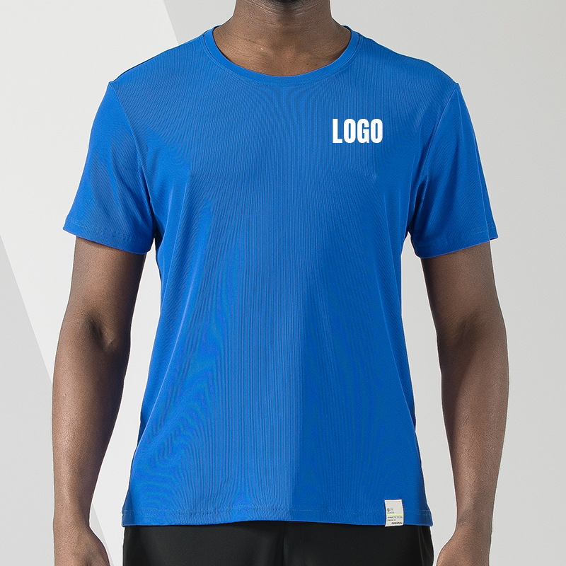 High Quality Men's Gym T-Shirt 90% Polyester 10% Spandex Quick Dry Breathable Training Top Custom Print Plus Size Summer Active
