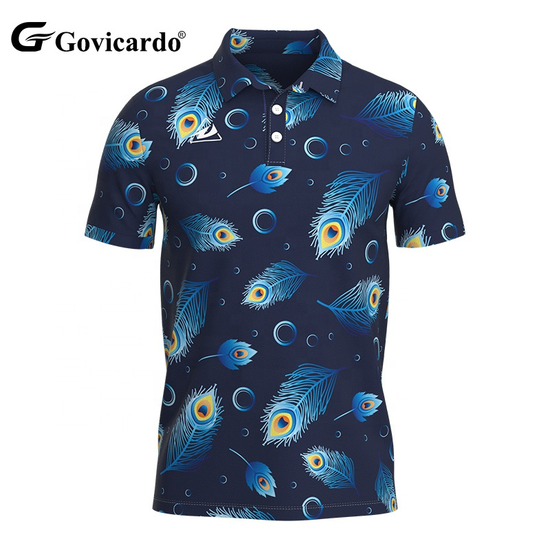 Oem Custom Logo Polyester Spandex Quick Dry Slim Fit Men'S Golf Polo Shirt Customized Design Good Quality Golf Shirts for Men