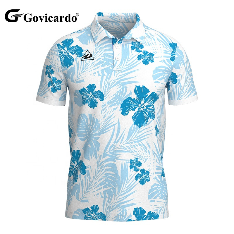 Free Design Custom Sublimation Print High Quality 100% Polyester Men's Golf for Polo Shirts Manufacture Embroidered Sports Shirt