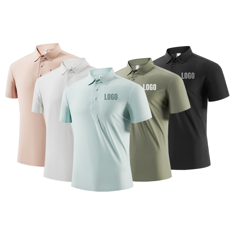 Men's Plus Size Short Sleeve Golf Polo Shirt Breathable 100% Polyester Summer Quick-Drying Business Custom Logo