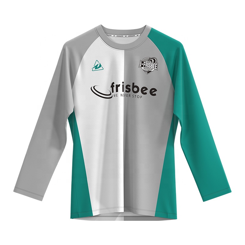 Custom Men's 100% Polyester Sublimation Jersey T-Shirt Quick Dry Loose Fit Long Sleeve Sport Shirts All Digital Print High
