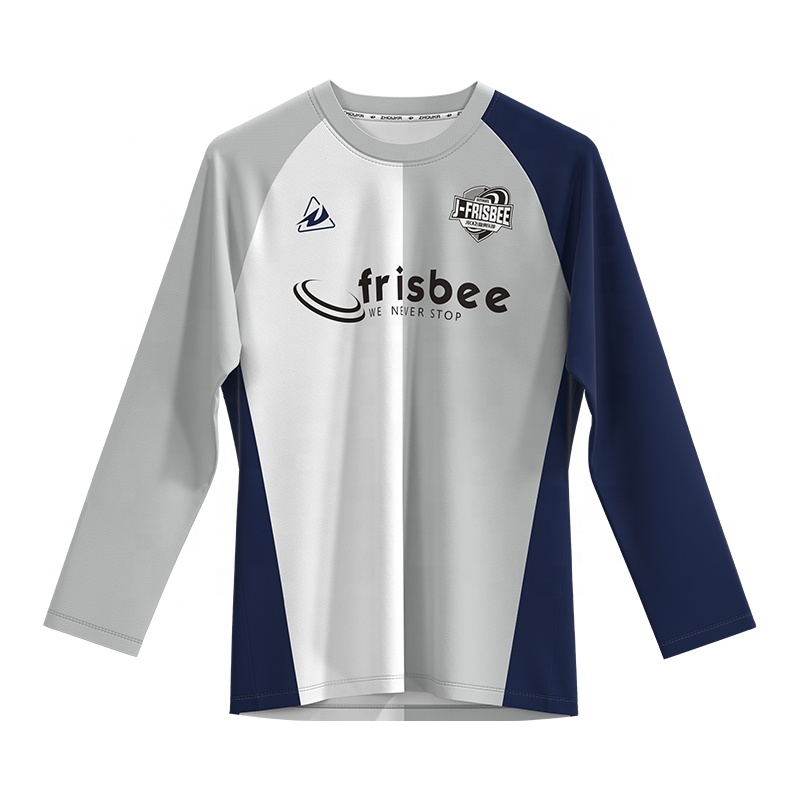 Custom Polyester Sublimated Print Long Sleeves Jersey Tshirt Personalized Quick Dry Knitted Loose Fit Digital Printing Method