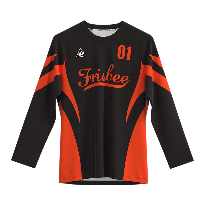 Custom Men's Loose Fit 100% Polyester Quick Dry Sportswear Jersey T-Shirts Long Sleeve Street Shirts Digital Sublimation Print