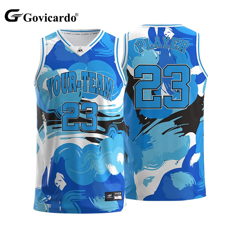Custom Sublimation Men's Basketball Team Jersey Breathable Mesh Basketball Vest Reversible Basketball Top Uniforms Design