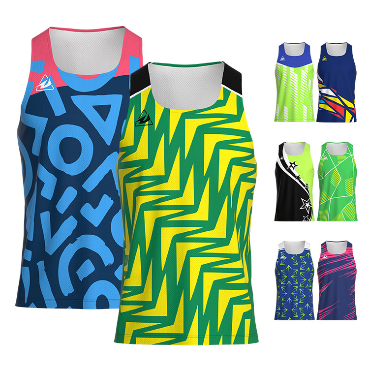 Customizable Men's Sleeveless Breathable Sportswear Comfortable Plus XL Running Uniform Sublimation Technique Summer Sports Wear