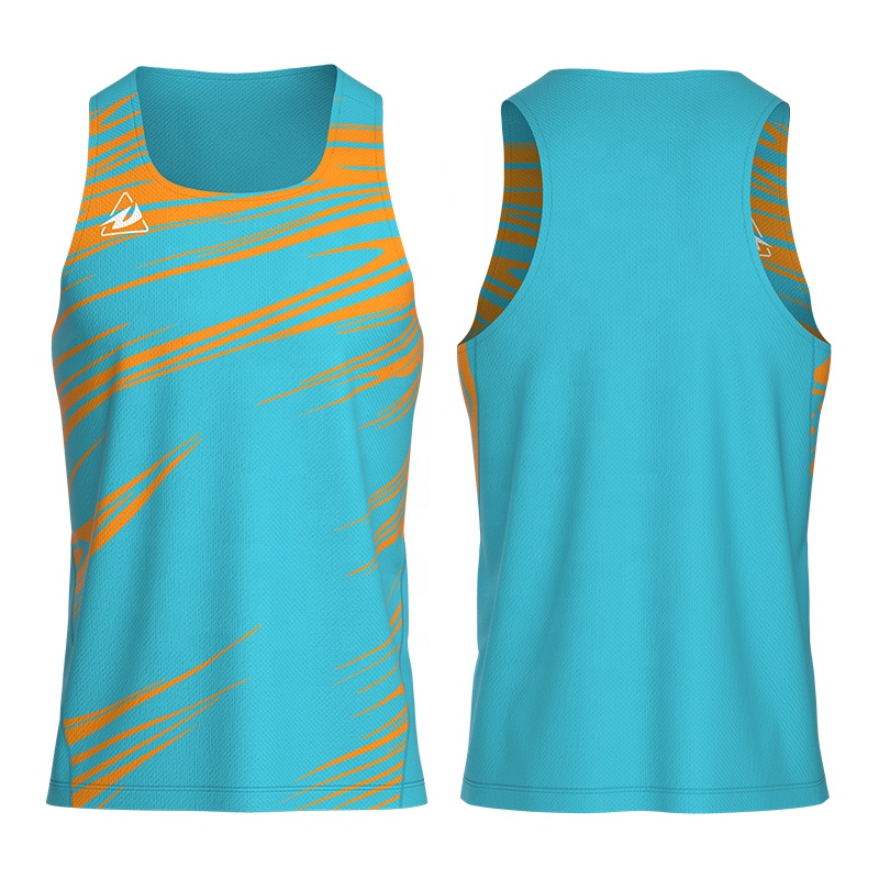 Wholesale Custom Training Fitness Quick Dry Marathon Sportswear Running Singlet Tank Tops Sublimation Printing Men Running Vest