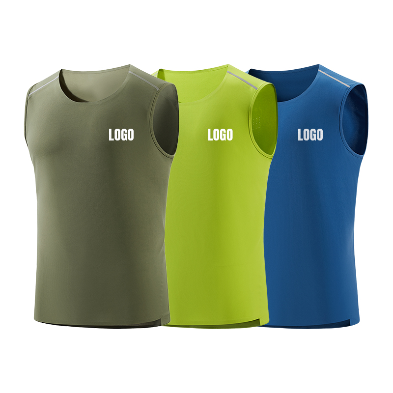 Men's Sleeveless Quick Dry Tank Top for Fitness Gym Workouts and Running Custom Logo Training Vest Shirts
