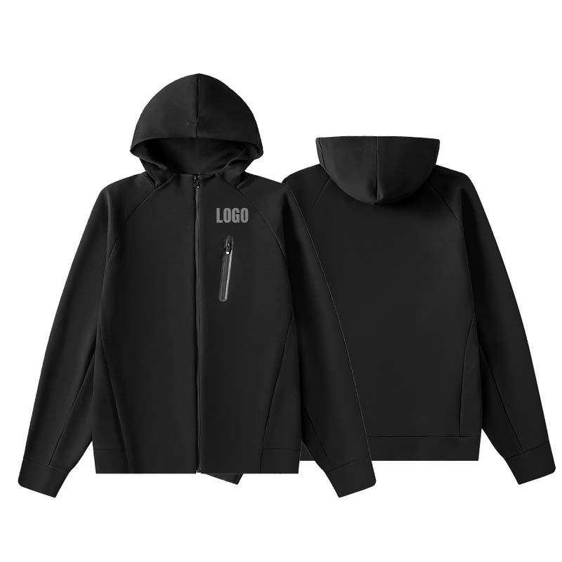 Custom Logo Keep Warm Breathable Hooded Running Track Jacket for Men Active Outdoor Casual Sports Training Jogging Jacket