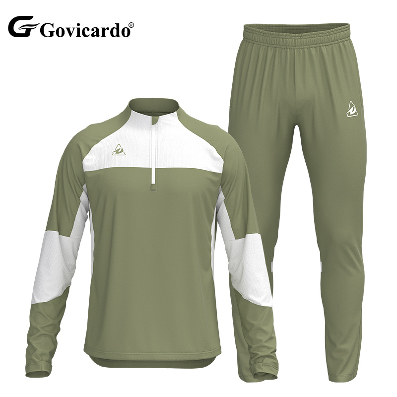 Custom Personalized Football Team Tracksuits Set Jogging Sportswear 2 Piece Set Running Training Wear Soccer Tracksuits for Men