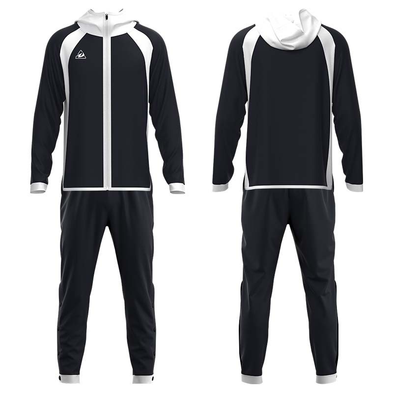 High Quality Custom Men's Jogger Hoodie Sportswear Track Suit Breathable Polyester 2-Piece Set Printed LOGO Plus Size for Spring