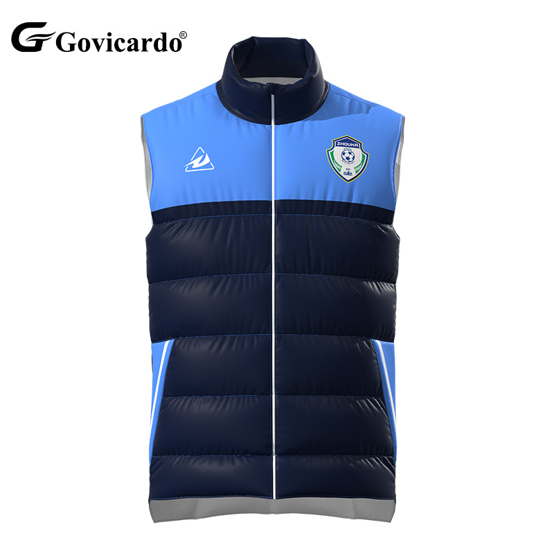 100% Cotton Football Down Vest Men's Football Down Cotton Ve