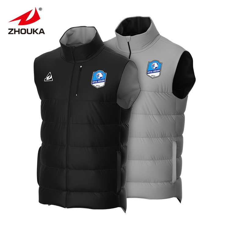 Double Layer Reversible Men's Cotton Vest Custom Design Sleeveless Warm Down Jacket Vest