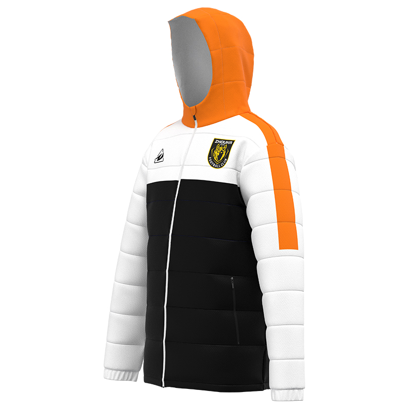 Sports Simple logo Custom Two-way Zipper Men Winter Puffer D